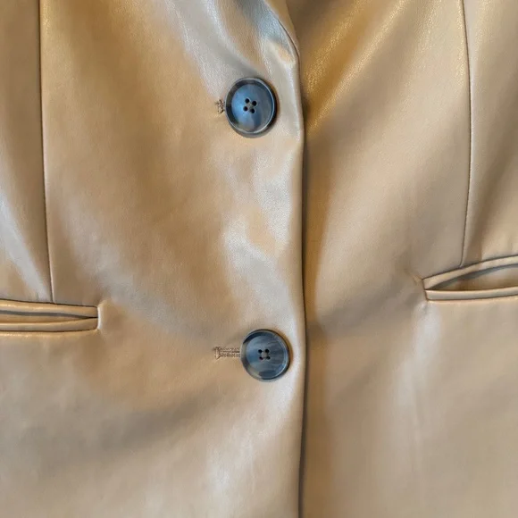 A New Day Brown Leather Coat/Bazer - Picture 4 of 7